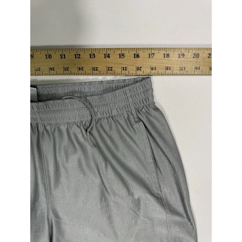 Nike Basketball Shorts Men's XL Grey Shiny Dazzle Baggy Swoosh Y2K Gym Active